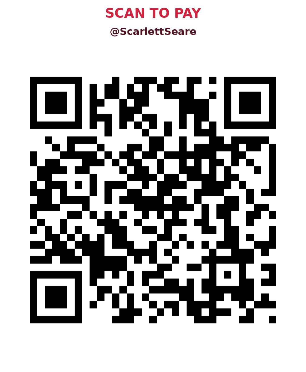 Scan this QR code to open @ScarlettSeare on Venmo